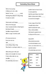 English worksheet: learning english through song
