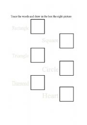 English Worksheet: shapes