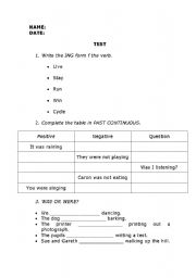 English Worksheet: Past