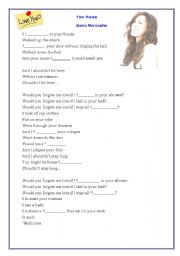 English Worksheet: Song: A. Morrissete - Your House (Conditionals)