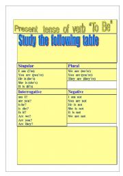 English Worksheet: Verb  
