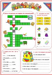 English Worksheet: School Days (Editable)