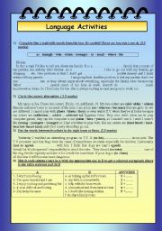 English Worksheet: grammar 