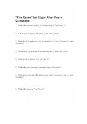 English Worksheet: worksheet on the 