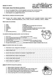 English Worksheet: Story of Electronics