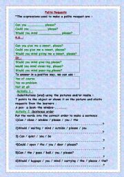 English Worksheet: making requests