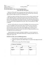 English Worksheet: More reading comprehension