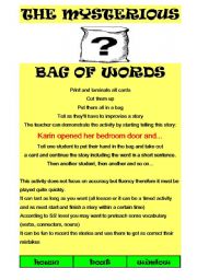 THE MYSTERIOUS BAG OF WORDS