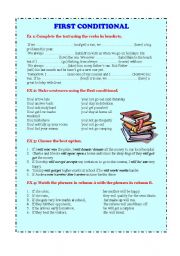 English Worksheet: FIRST CONDITIONAL TYPE