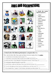 English Worksheet: JOBS AND OCCUPATIONS