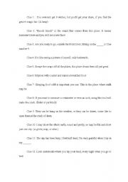 English Worksheet: GAME - TREASURE HUNTING