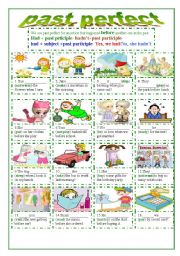 English Worksheet: past perfect