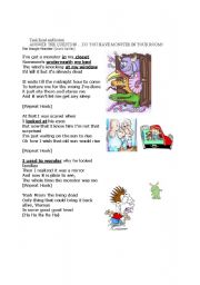 English worksheet: Song. Boogy monster