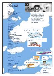 English Worksheet: Aerosmith - Fly away from here