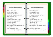 English Worksheet: Correcting mistakes