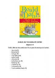 English worksheet: Charlie and the Chocolate Factory (Chapters 2-5)