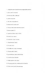 English Worksheet: participle worksheet