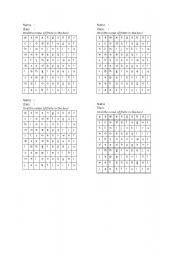 English Worksheet: find the fruits