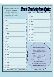 English Worksheet: Past Participles Quiz