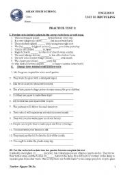 English Worksheet: english 8