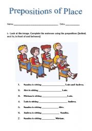 English Worksheet: Prepositions 