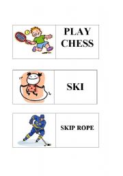 English Worksheet: Domino of sports part I