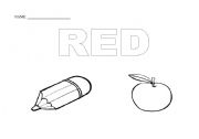 English worksheet: Red