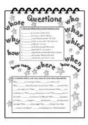 English Worksheet: Questions