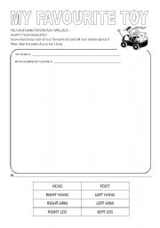 English Worksheet: MY FAVOURITE TOY