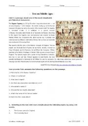 English Worksheet: The Bayeux Tapestry  - British Civilisation