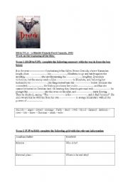 English Worksheet: Dracula. 