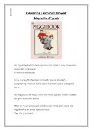 English Worksheet: Piggybook by Anthony Browne/ Adaptation + exercise