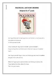 English worksheet: Piggybook by Anthony Browne/ Adaptation + exercise