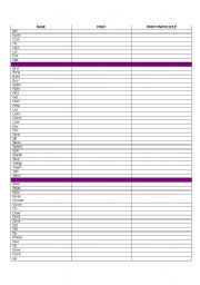 English Worksheet: Irregular verbs