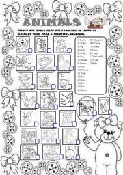 English Worksheet: ANIMALS