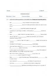 English Worksheet: present perfect and passive voice quiz