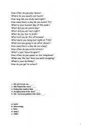 English Worksheet: exercise