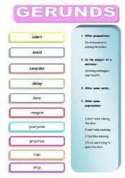 English Worksheet: Gerunds worksheet