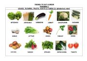 English Worksheet: THINGS TO EAT & DRINK: VEGETABLES