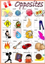 English Worksheet: OPPOSITES