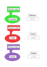 English Worksheet: Days of the Week English - Chinese