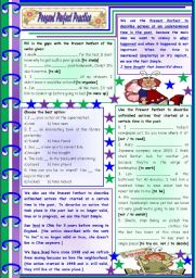 English Worksheet: Present Perfect Practice  rules, examples and exercises [8 tasks] KEYS INCLUDED ((4 pages)) ***editable