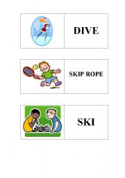 English worksheet: Domino of sports II