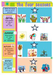 English worksheet: The four seasons