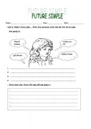 English worksheet: future tense 