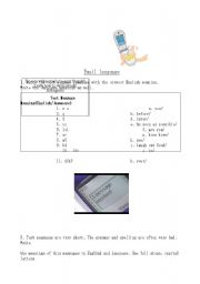 English worksheet: Text messaging