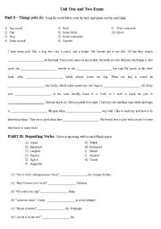 English worksheet: Comprehensive exam 