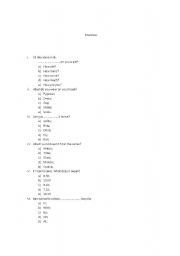 English Worksheet: Vocabulary