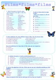 English Worksheet: Films