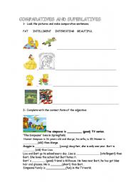 English Worksheet: COMPARATIVES AND SUPERLATIVES